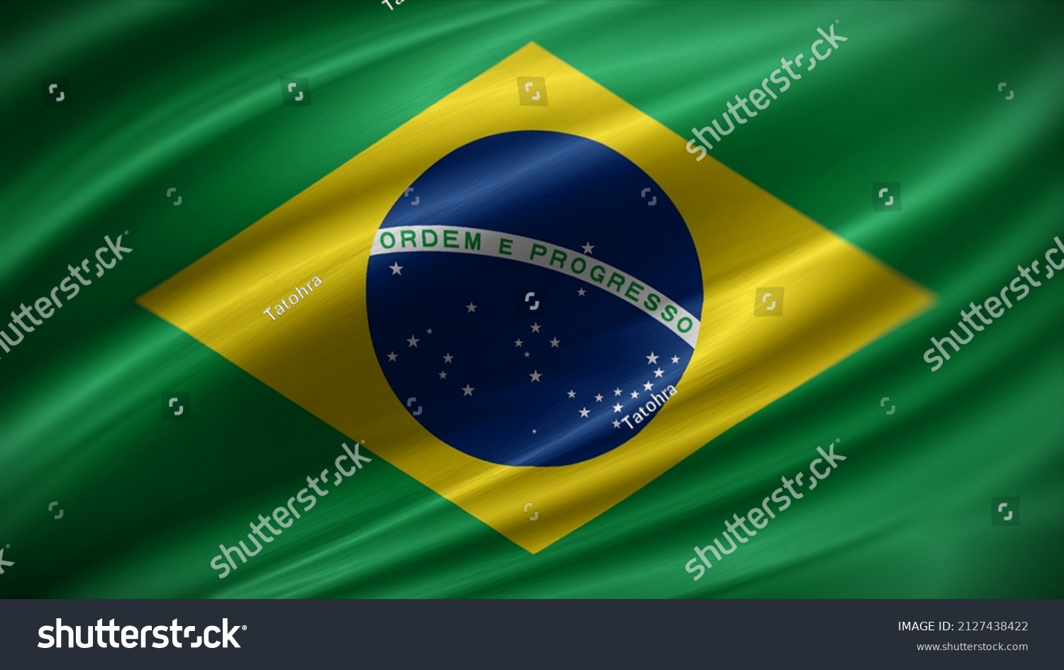 flag of Brazil. Brazil flag of background. A close up of the Brazilian flag. #2127438422