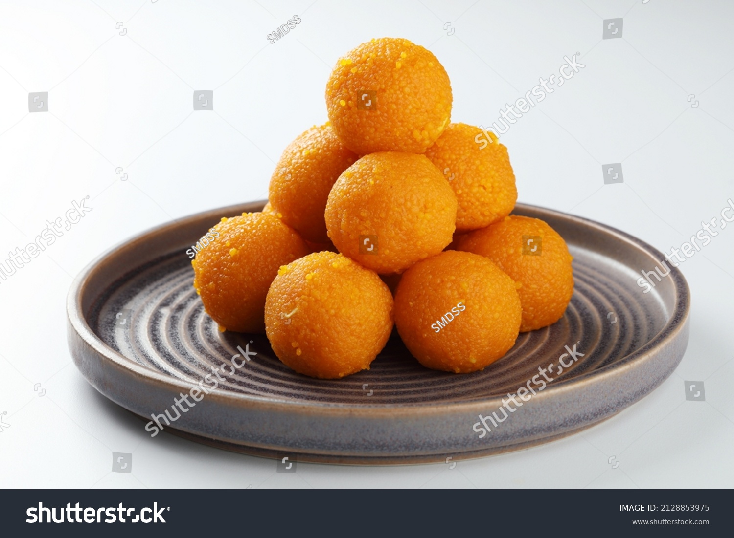 Indian Sweet Motichoor laddoo Also Know as Bundi Laddu or Motichur Laddoo Are Made of Very Small Gram Flour Balls or Boondis Which Are Deep Fried #2128853975