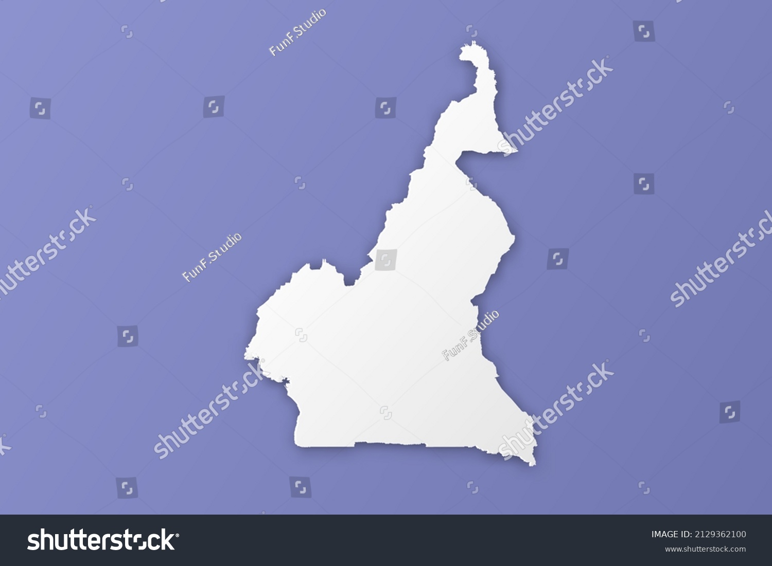 Cameroon Map World Map International Vector Royalty Free Stock   Avopix 2129362100 