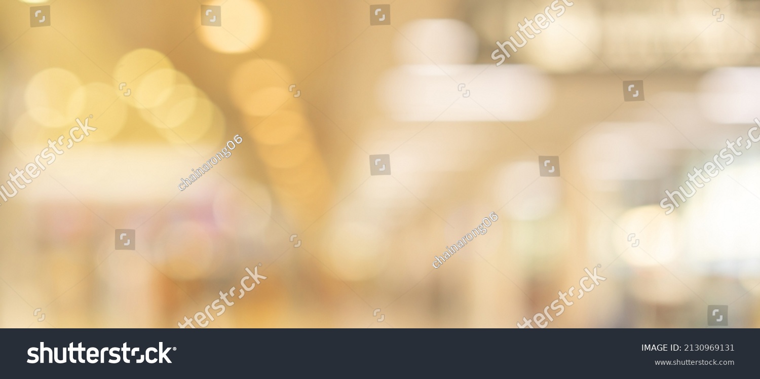 abstract blur interior luxury hotel with bokeh light background for design  #2130969131