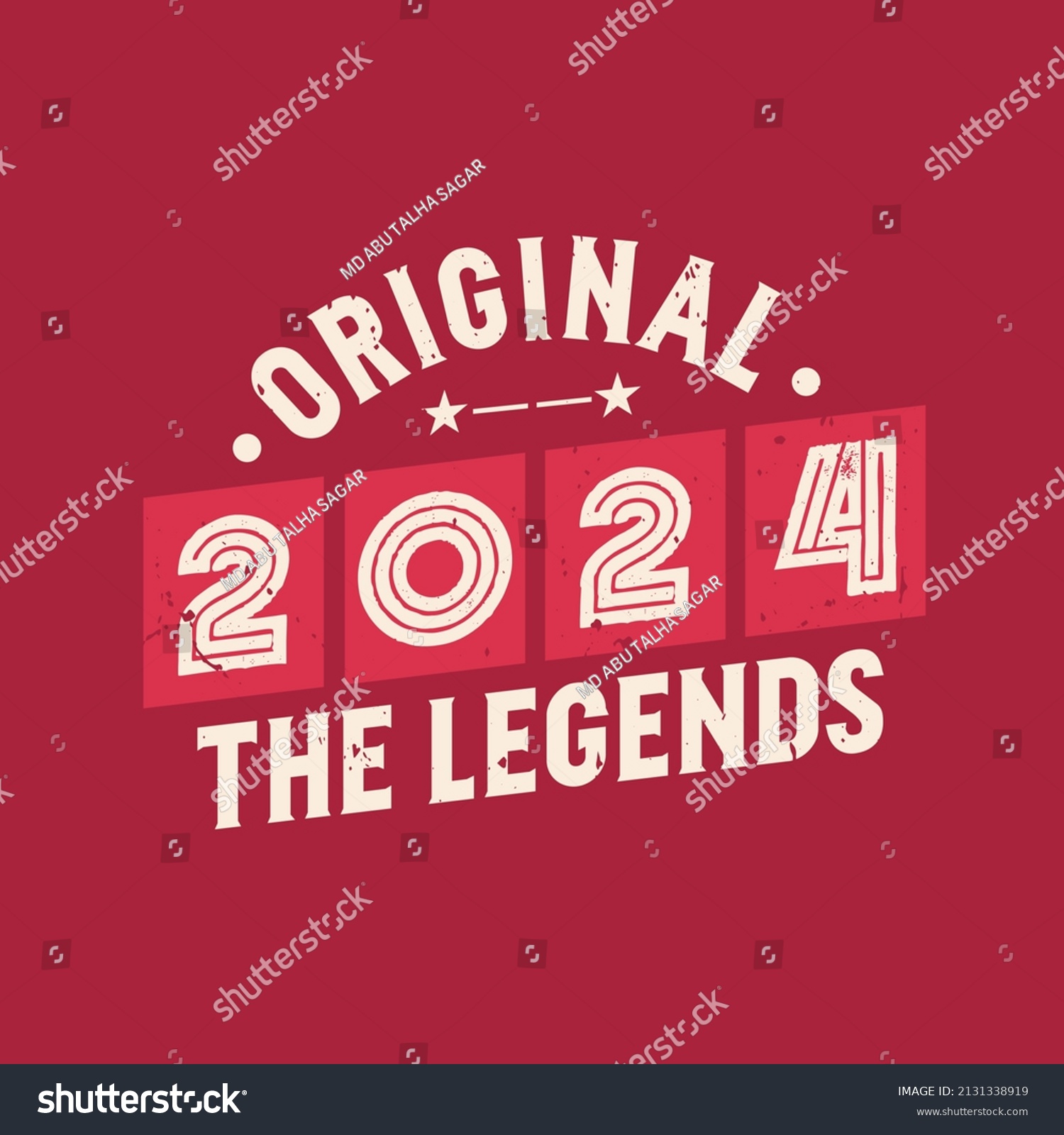 Original 2024 The Legends. 2024 Vintage Retro Royalty Free Stock