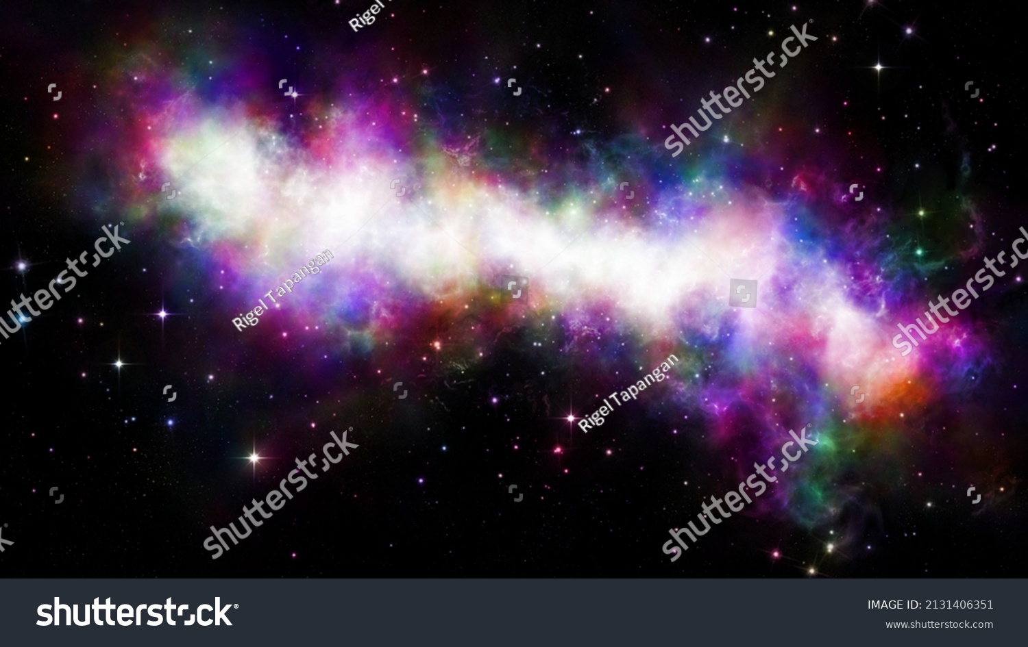 Dramatic Space Colorful and amazing Star Universe. Background for your content like as video, gaming, broadcast, streaming, promotion, advertise, presentation, sport, marketing, webinar, education etc #2131406351