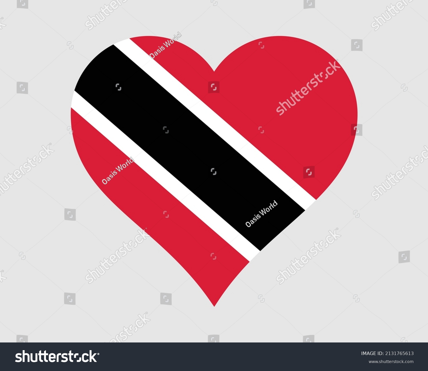 Trinidad And Tobago Heart Flag Trinidadian And Royalty Free Stock Vector 2131765613 1858