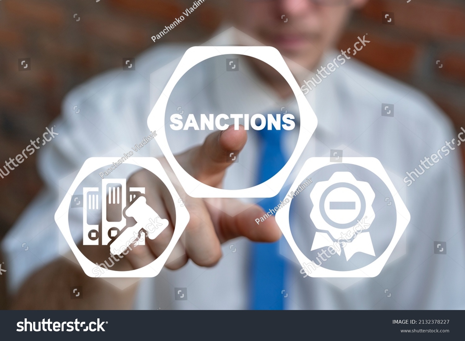 Concept of sanctions. International economic, financial and political sanctions. Execution of sanctions pressure. Ban, embargo and sanctions list. #2132378227