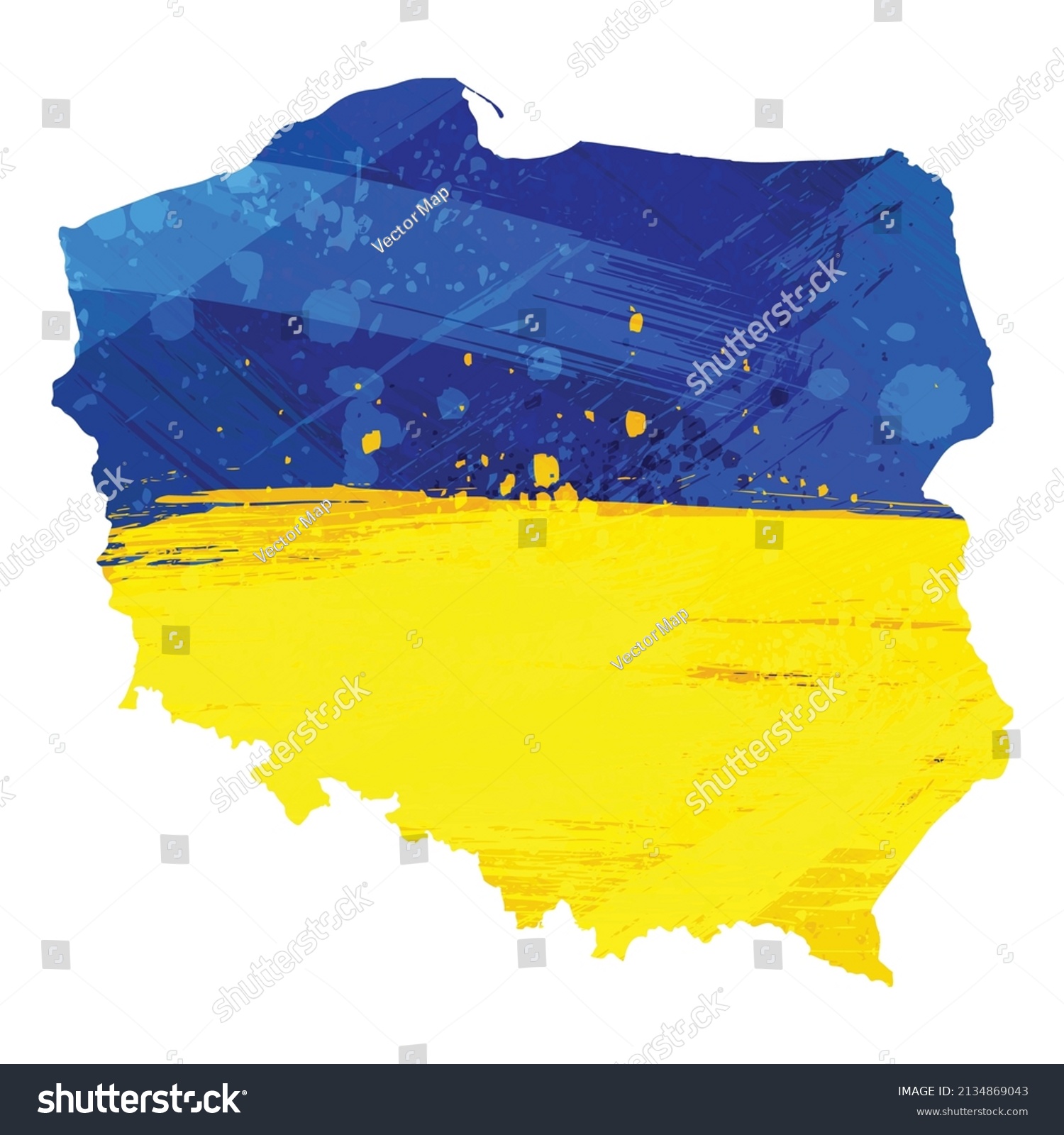 Vector Map Poland Isolated Vector Illustration Royalty Free Stock