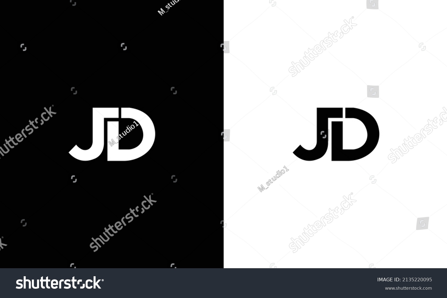 Alphabet JD logo design, JD monogram logo - Royalty Free Stock Vector ...