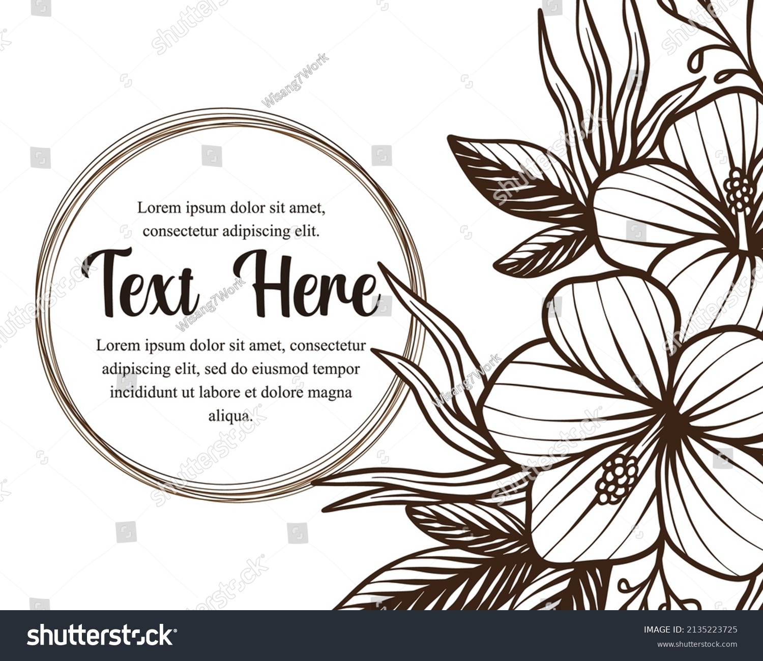 Hand drawing beautiful card template with - Royalty Free Stock Vector ...