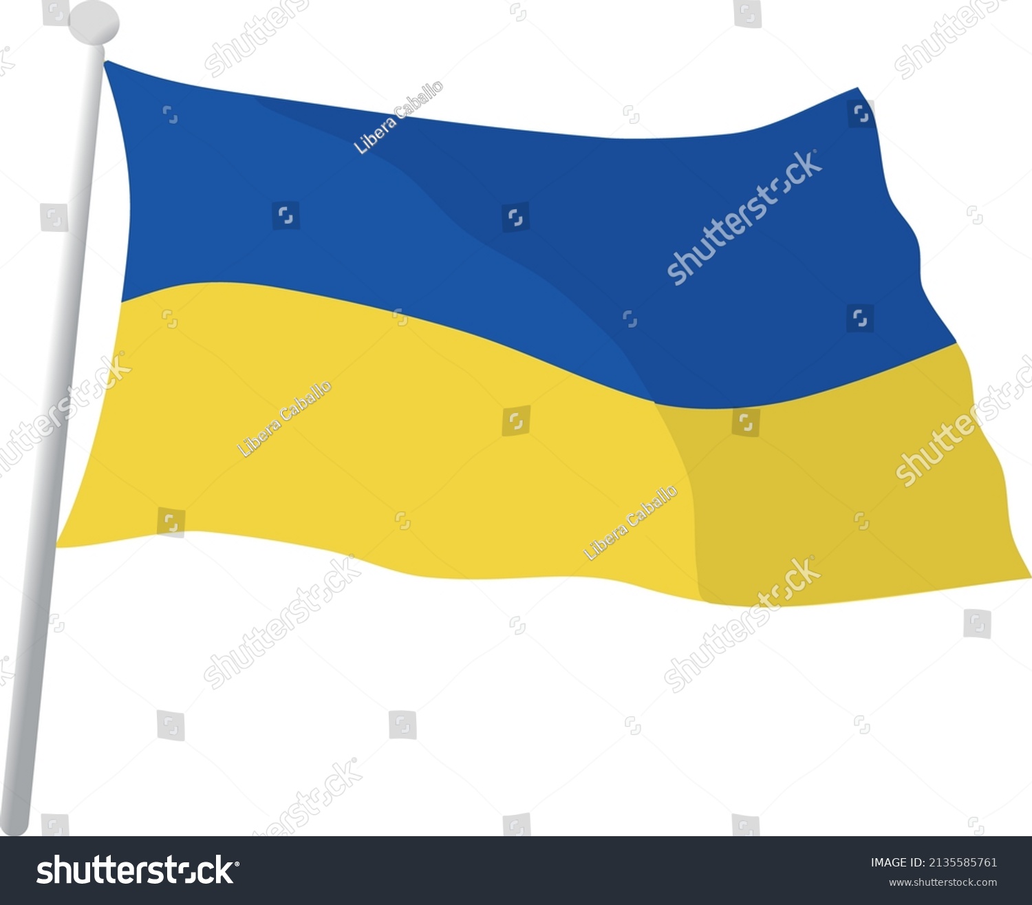 Ukrainian flag isolated, transparent, vector. - Royalty Free Stock ...