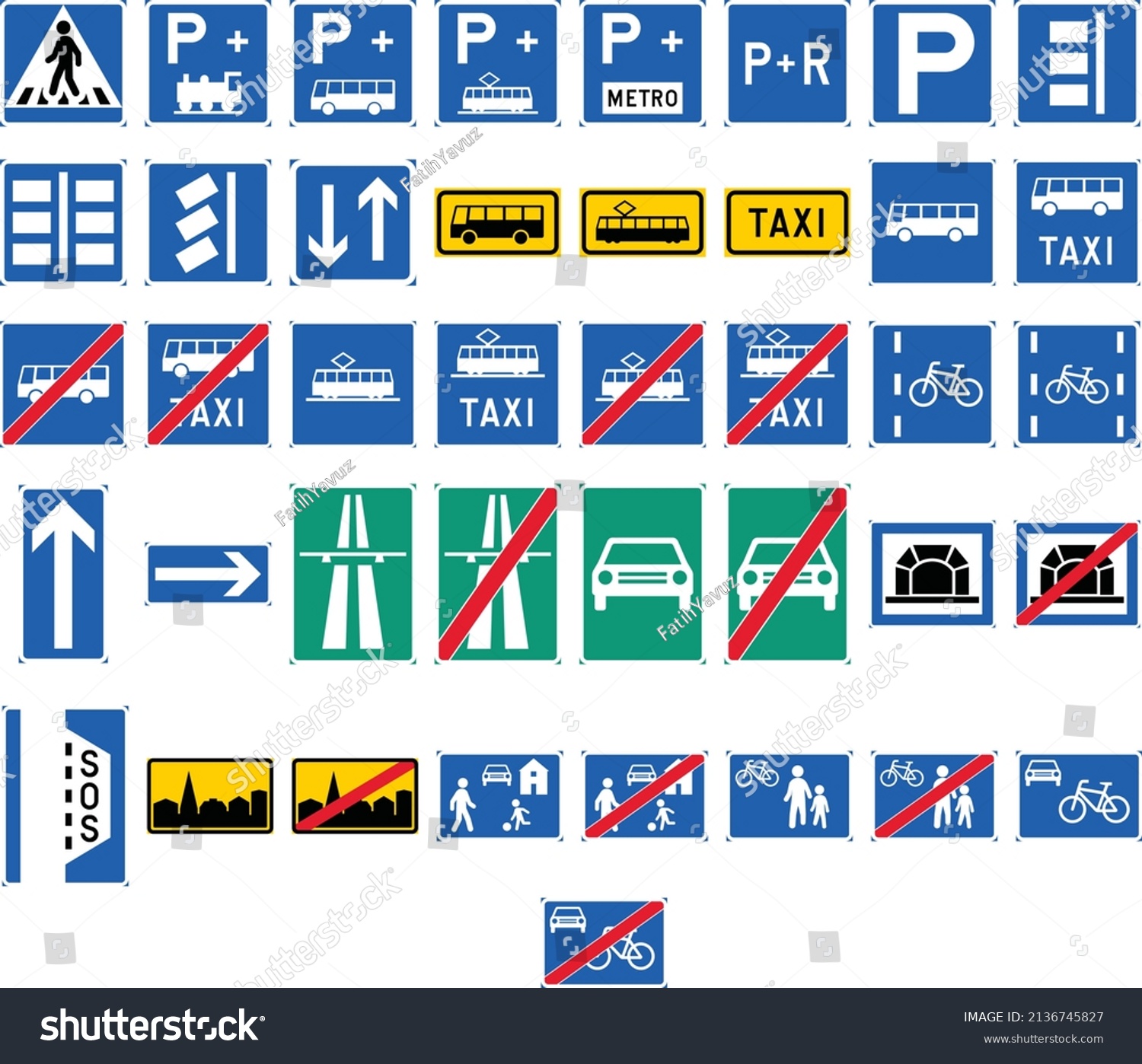 Road signs in Finland Special regulation signs - Royalty Free Stock ...