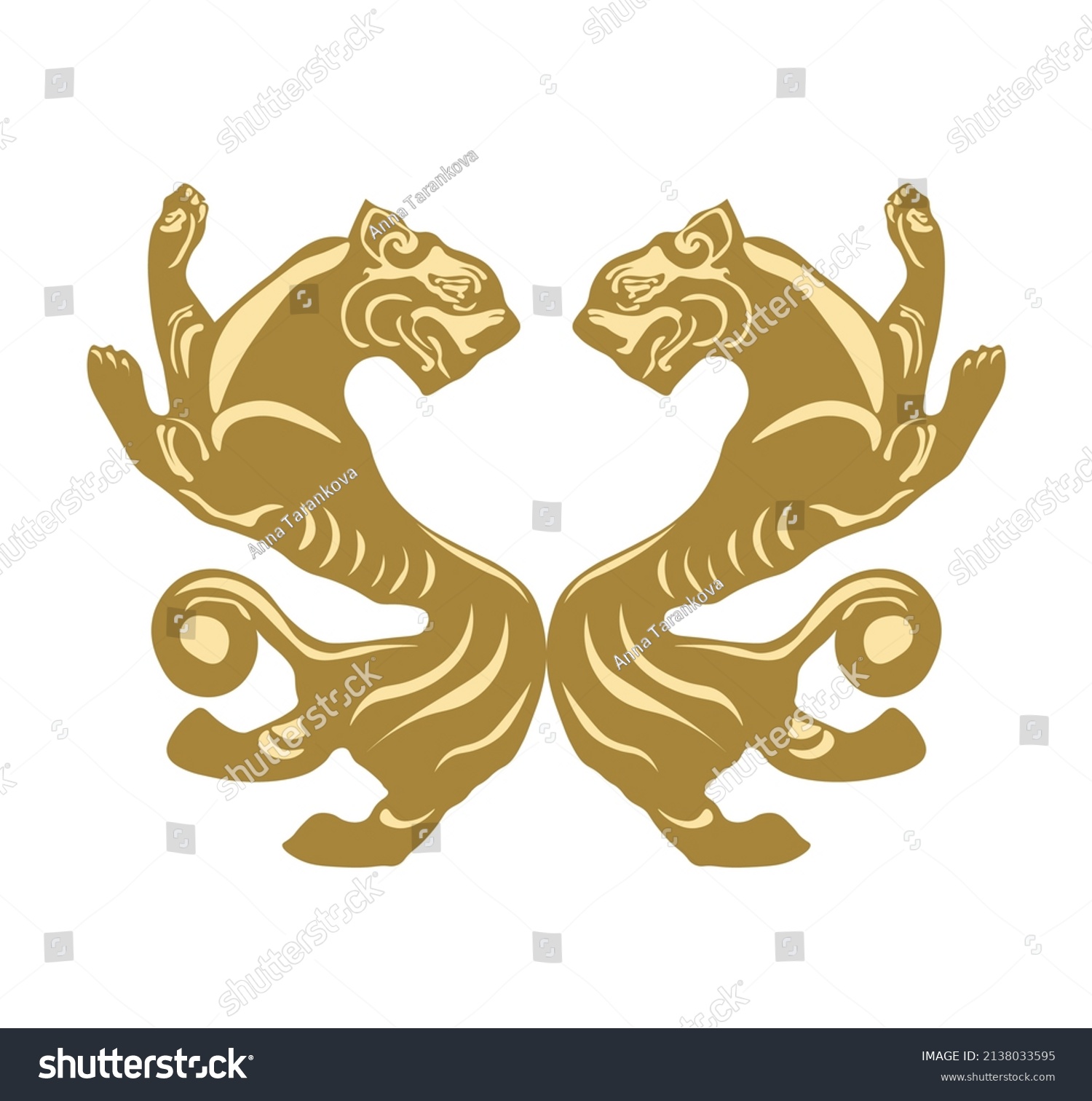 Lions. Ancient Scythian Symbol. History Of - Royalty Free Stock Vector ...