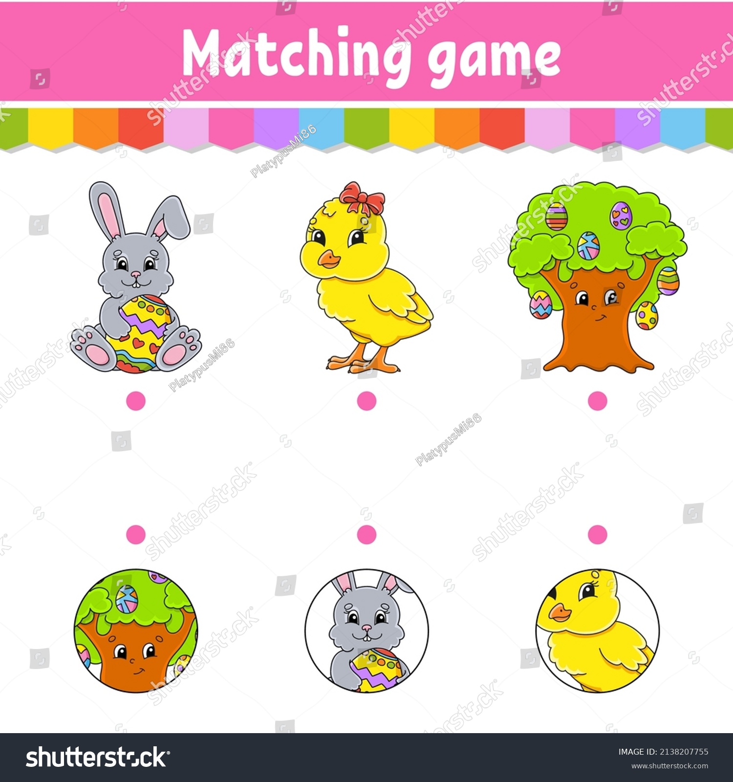 Matching game for kids. Education developing - Royalty Free Stock ...