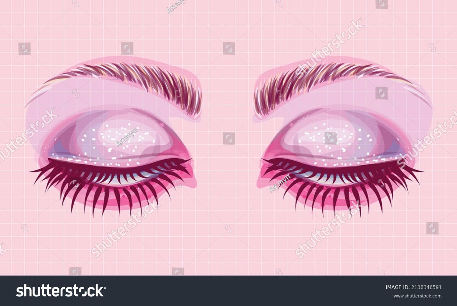 Character Cartoon Eyes Anime Girl Eyes Big Royalty Free Stock Vector 2138346591