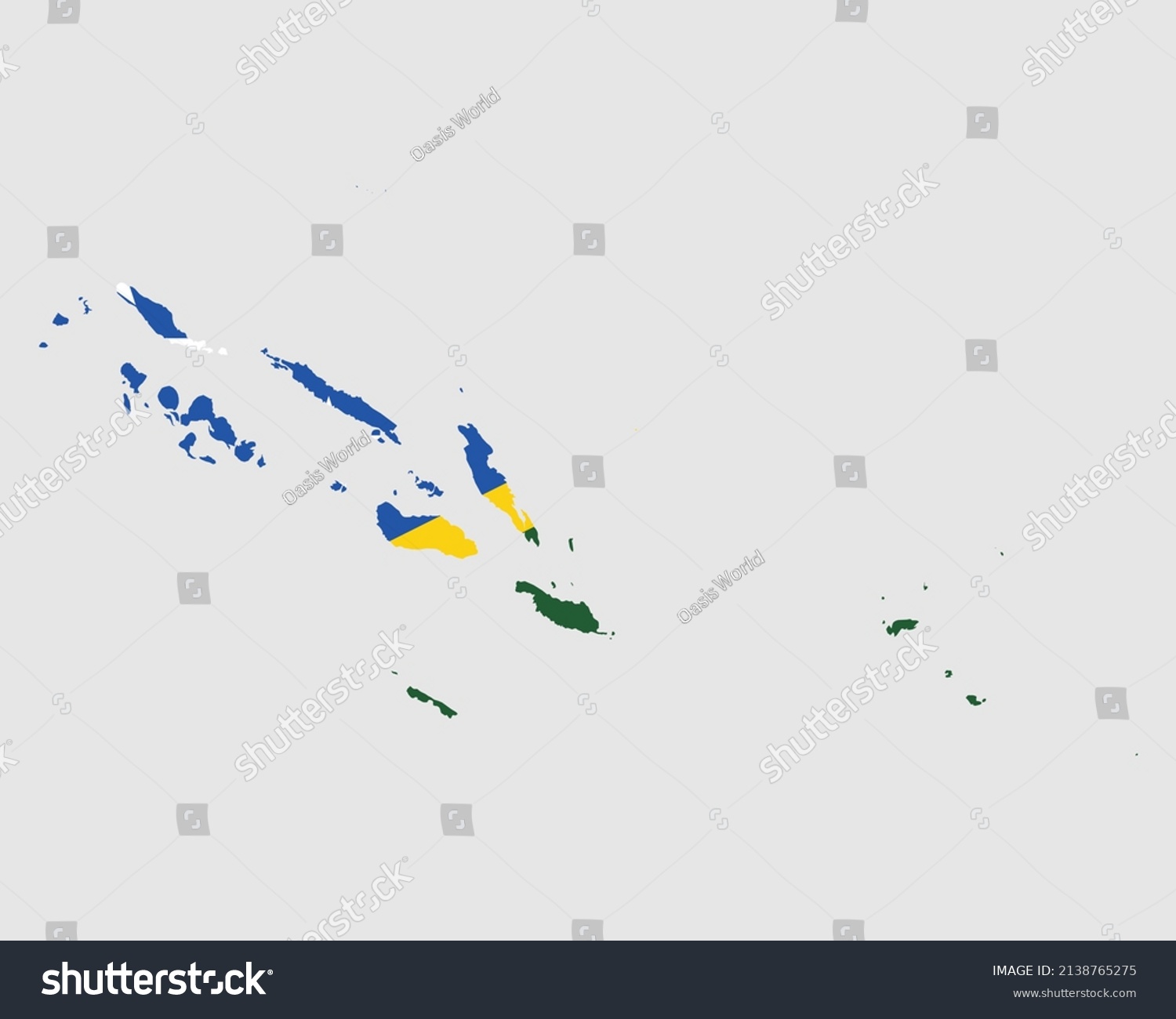 Solomon Islands Flag Map. Map of the Solomon - Royalty Free Stock ...