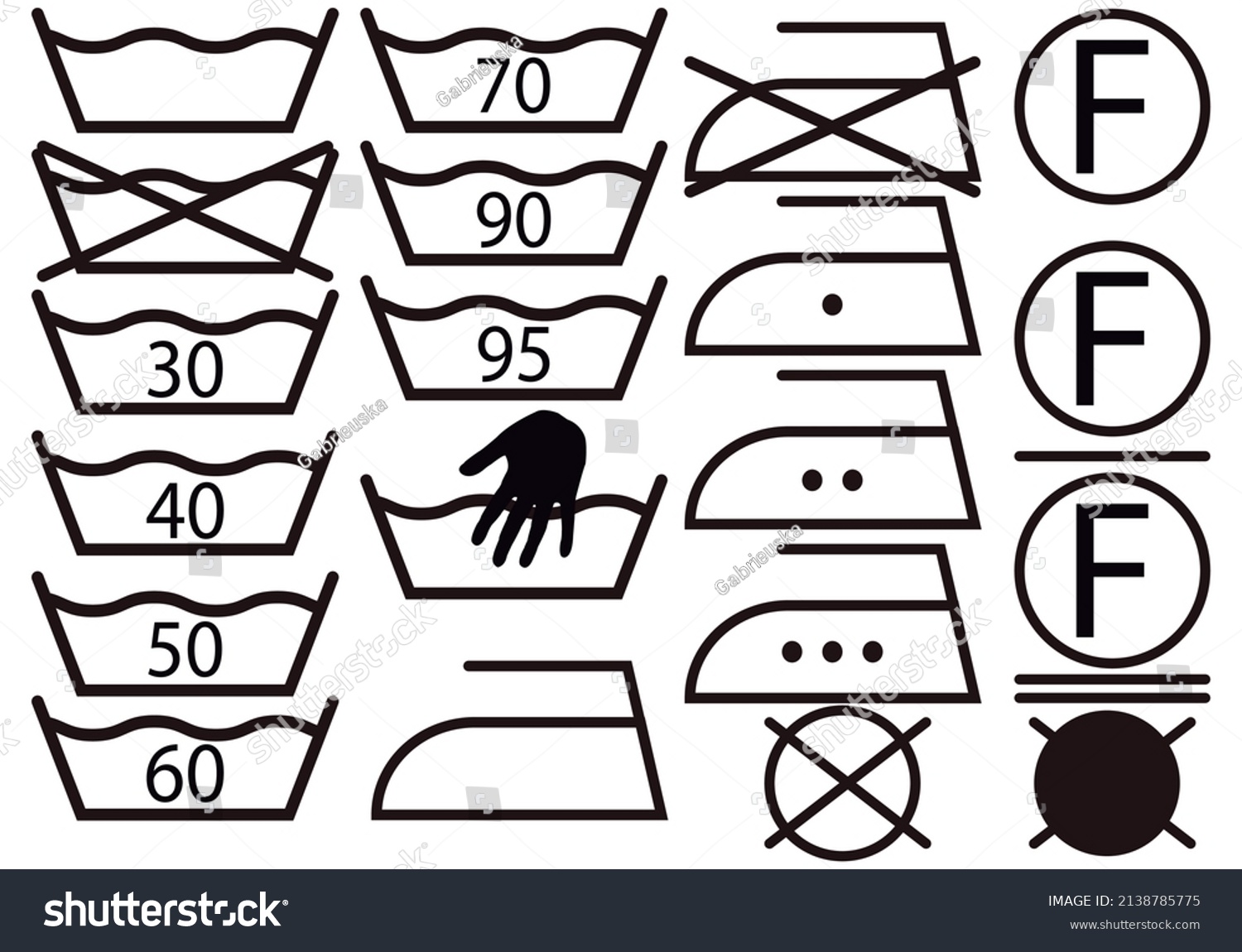 Clothes Cleaning Symbols Black Icon Royalty Free Stock Vector Clothes Cleaning Symbols Black Icon Royalty Free Stock Vector