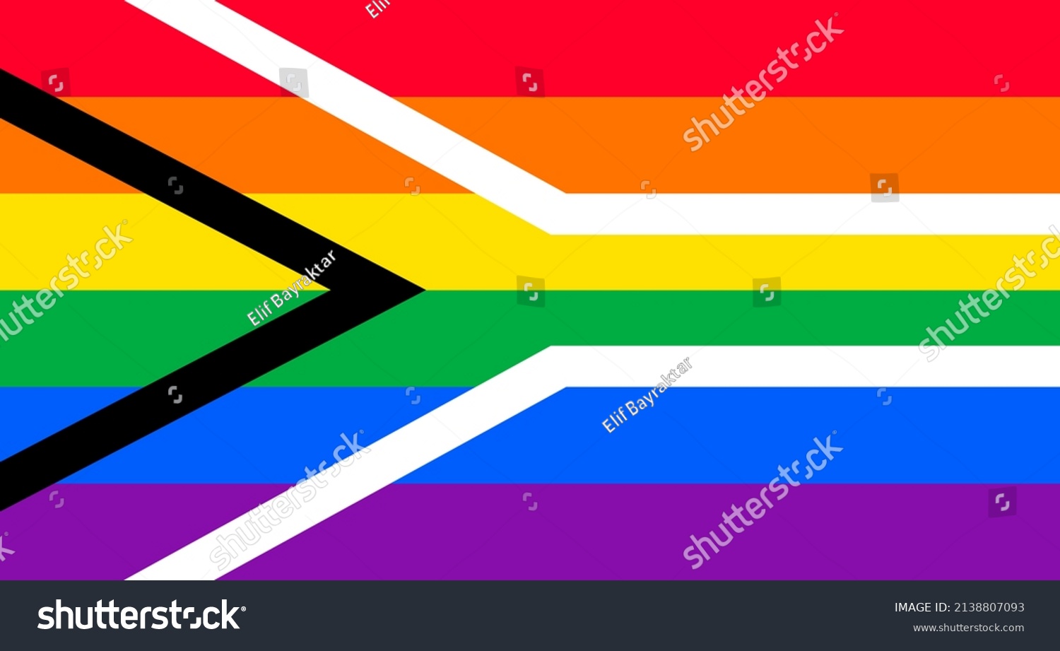 Lgbtq Rights Pride Flag Of South Africa Vector Royalty Free Stock