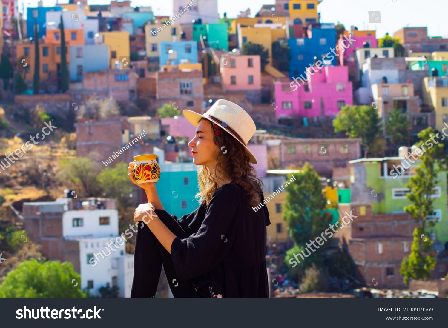 Colorful houses in Guanajuato, Mexico. #2138919569