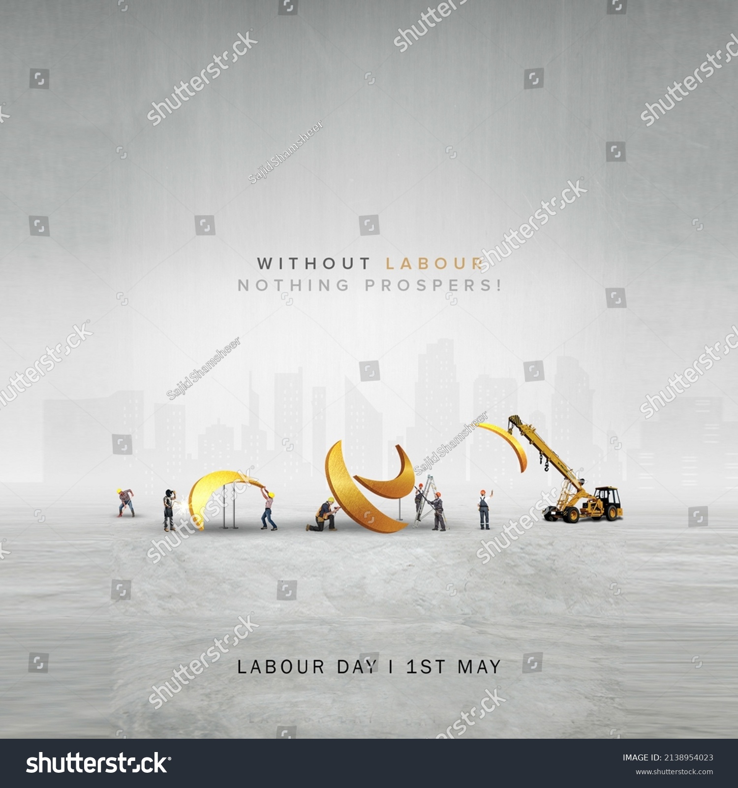 Engineers Constructing Industrial Site Labor Day Concept #2138954023