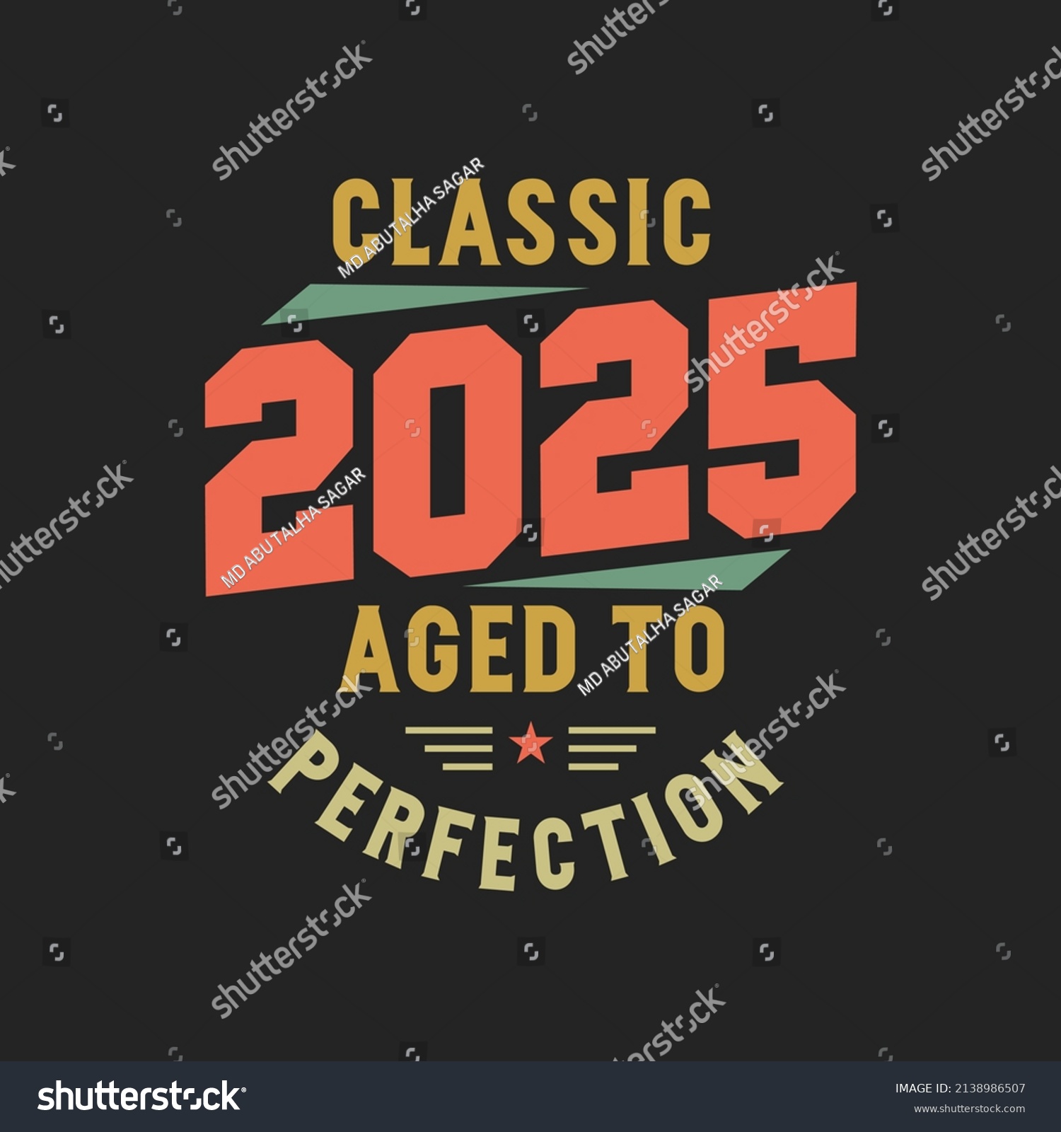 Classic 2025 The Legends. 2025 Vintage Retro Royalty Free Stock