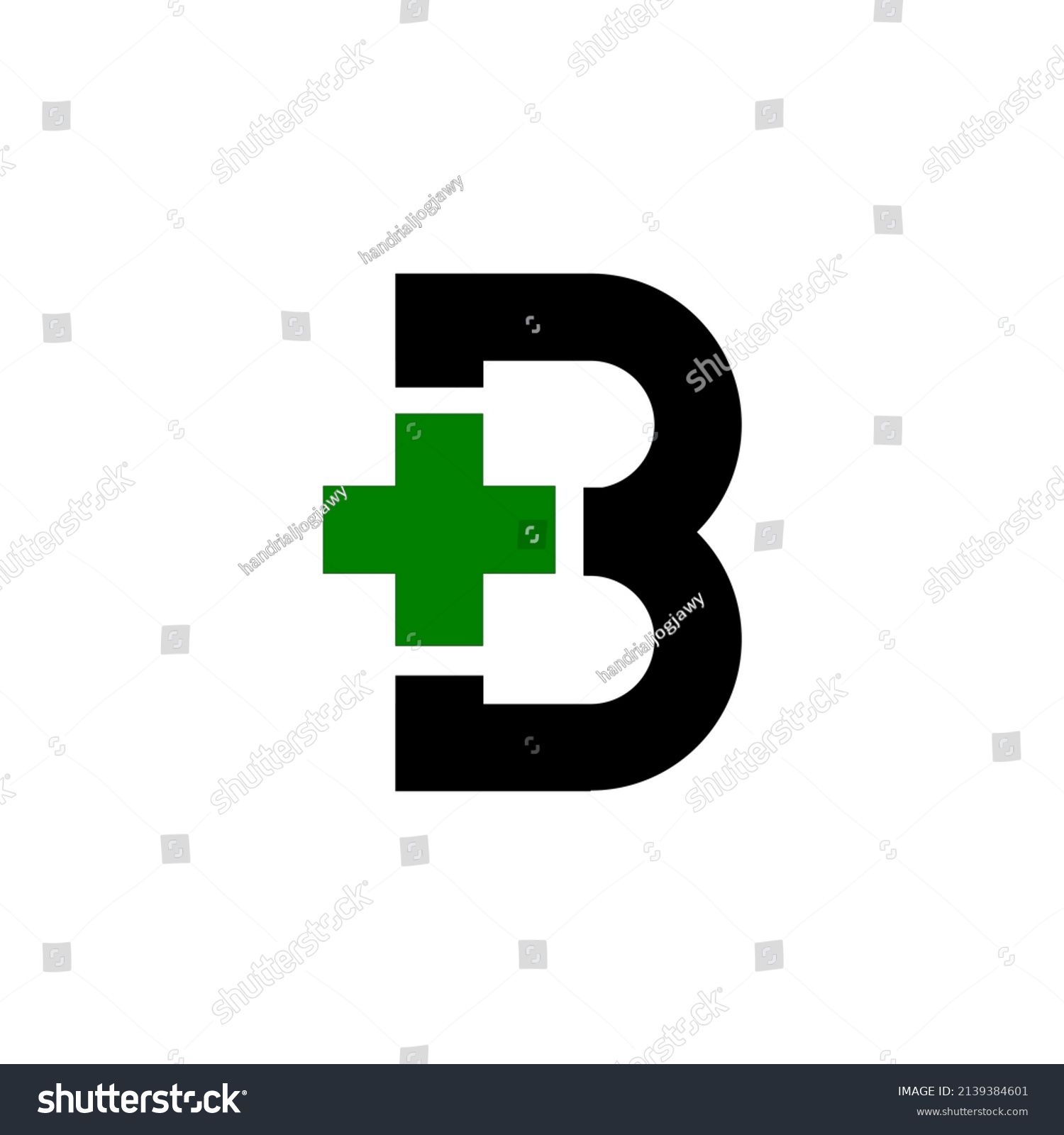 Letter B Medical Logo Design - Royalty Free Stock Vector 2139384601 ...