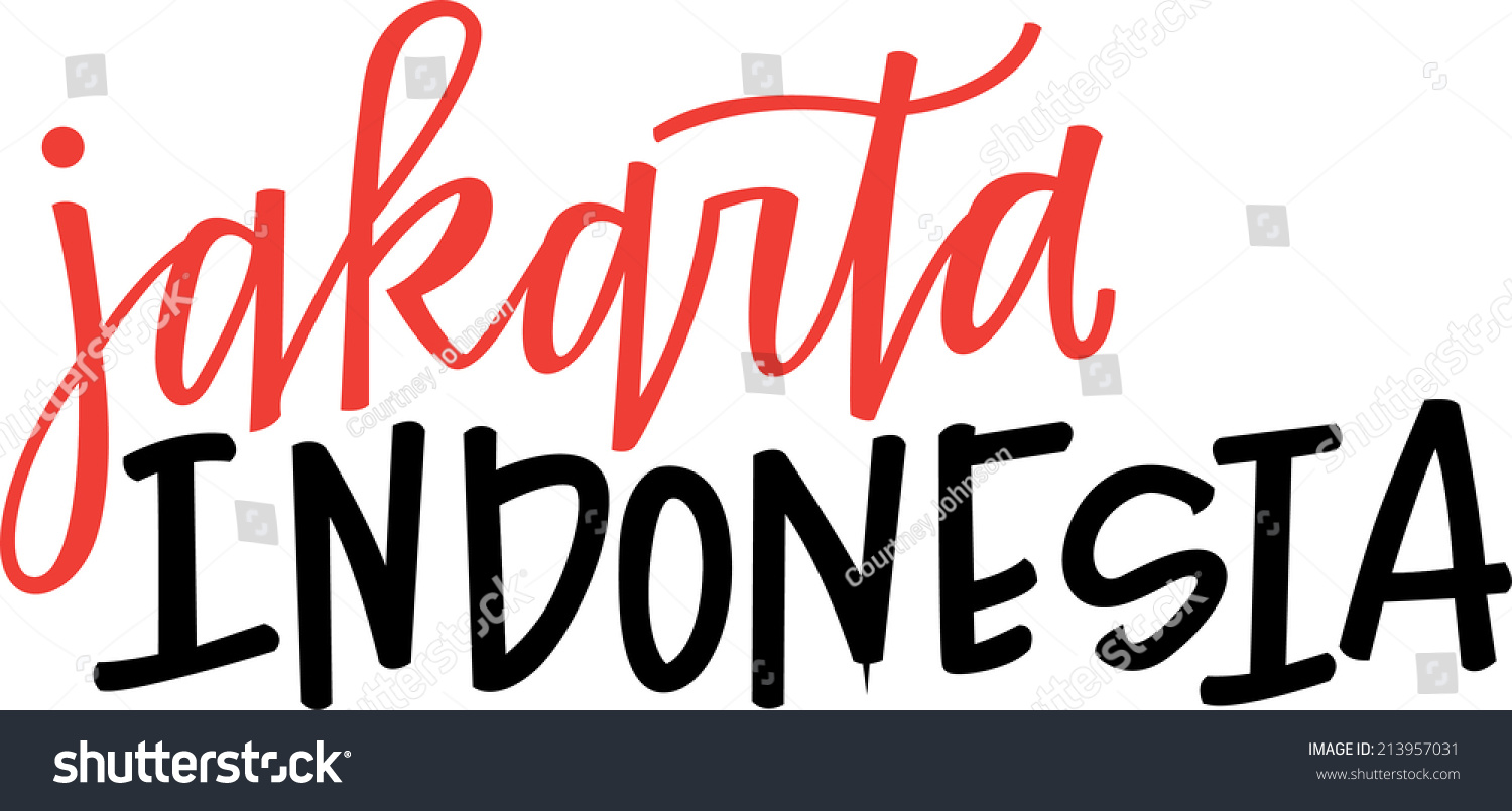 Hand-lettering of Jakarta, Indonesia - Royalty Free Stock Vector ...