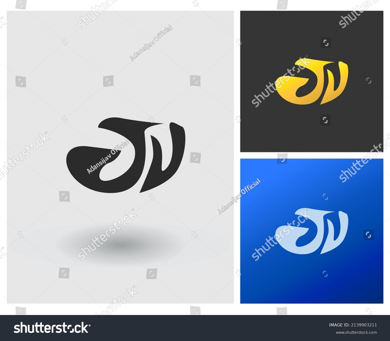 Alphabet Letters Monogram Icon Logo Jv Royalty Free Stock Vector Avopix Com