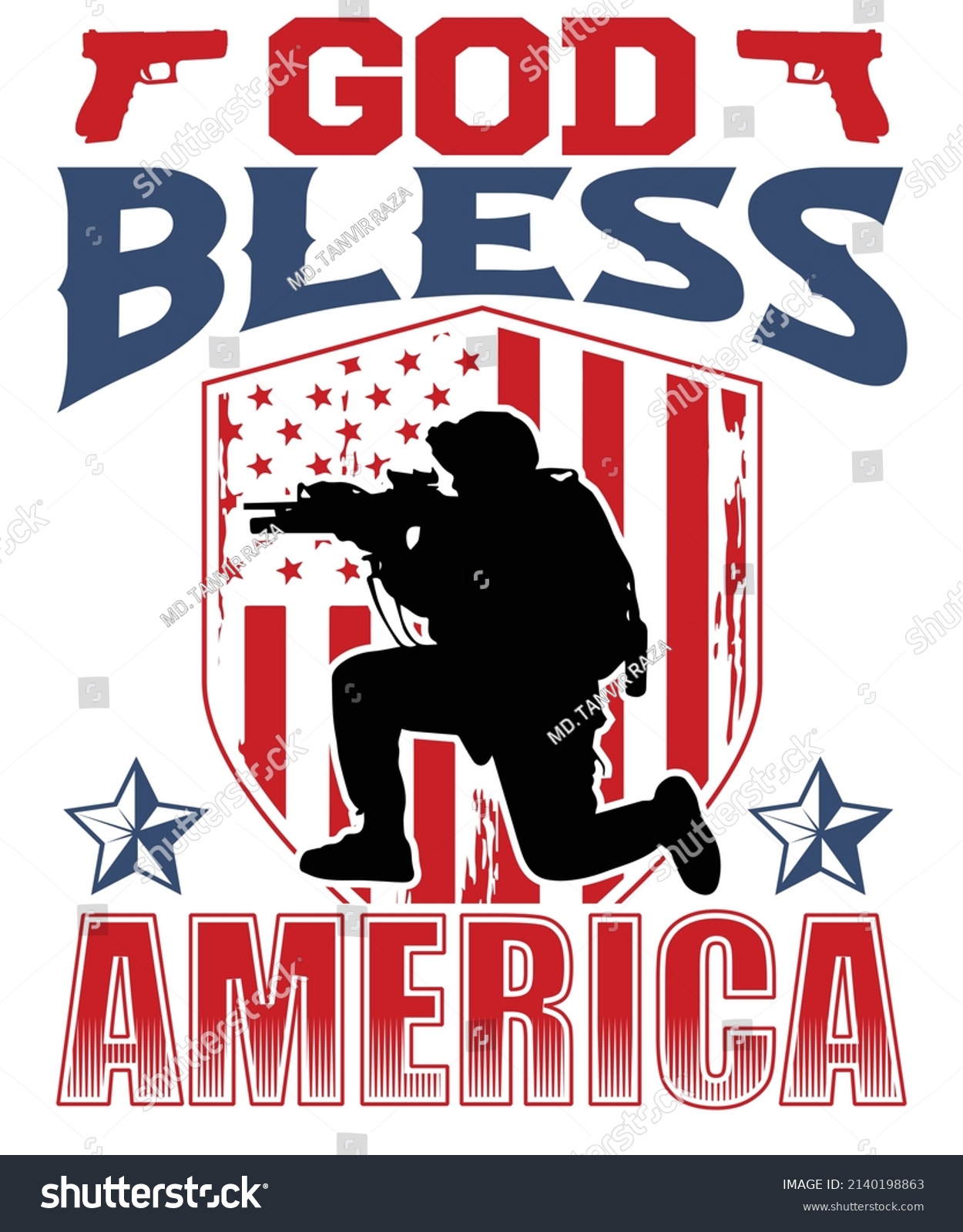 God Bless America for memorial day. - Royalty Free Stock Vector ...