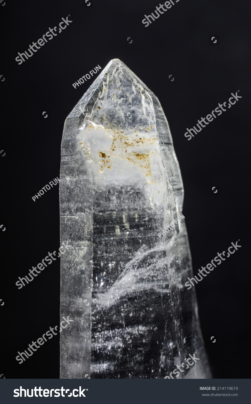 mountain quartz, small scepter (macro) #214119619