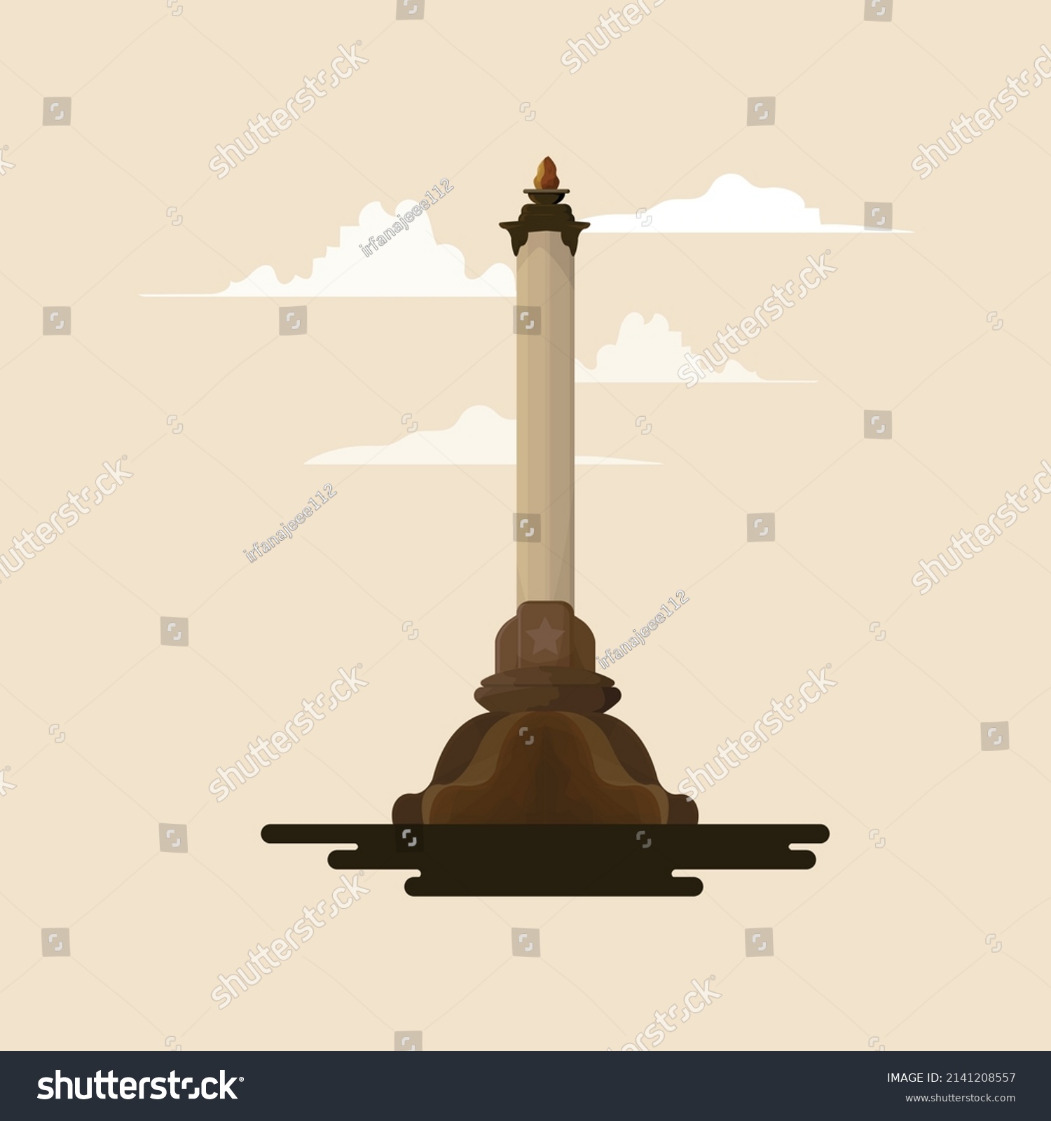 Tugu Muda is one of monument in Indonesia, - Royalty Free Stock Vector ...