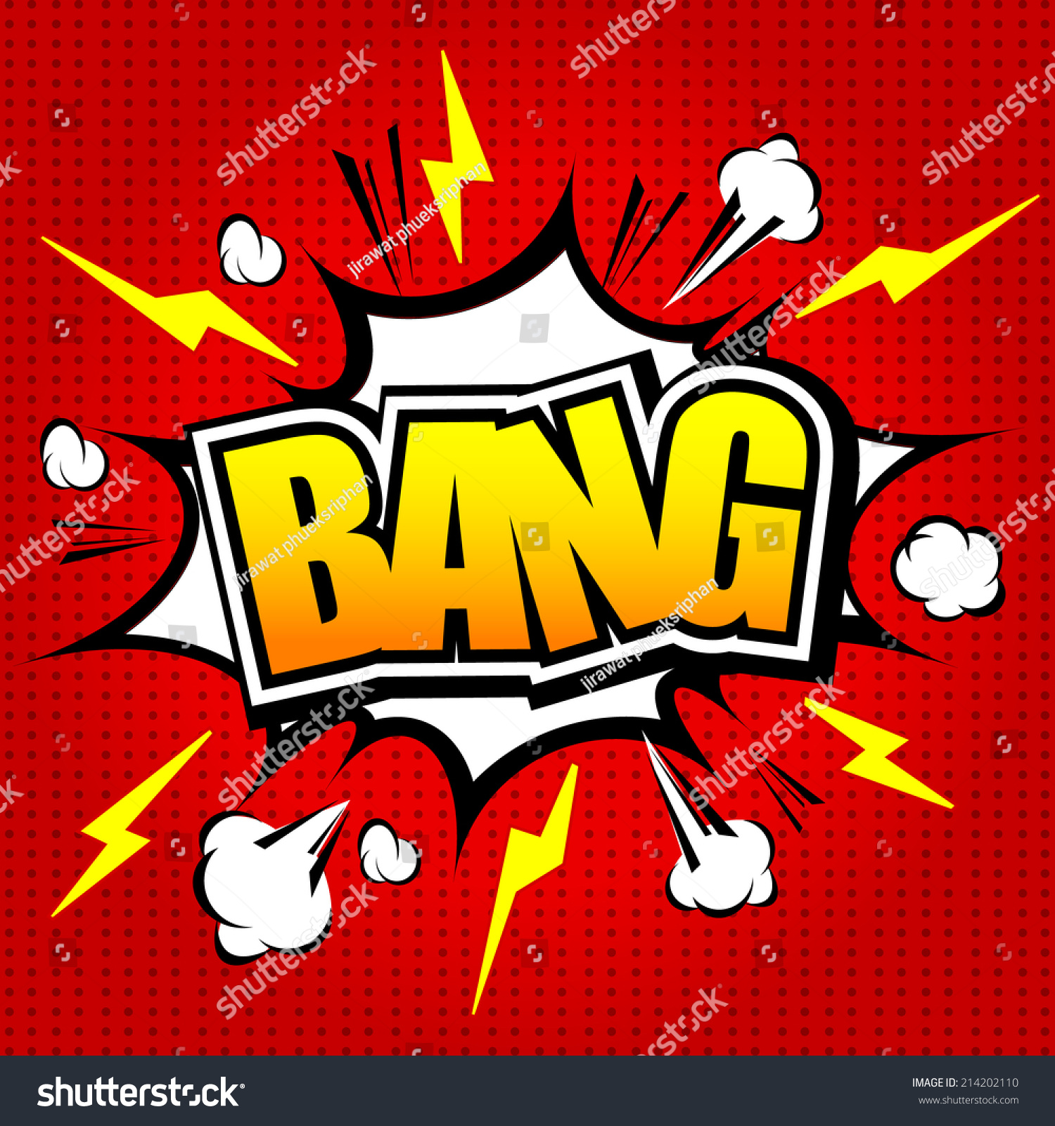 Bang! Comic Speech Bubble, Cartoon. - Royalty Free Stock Vector 