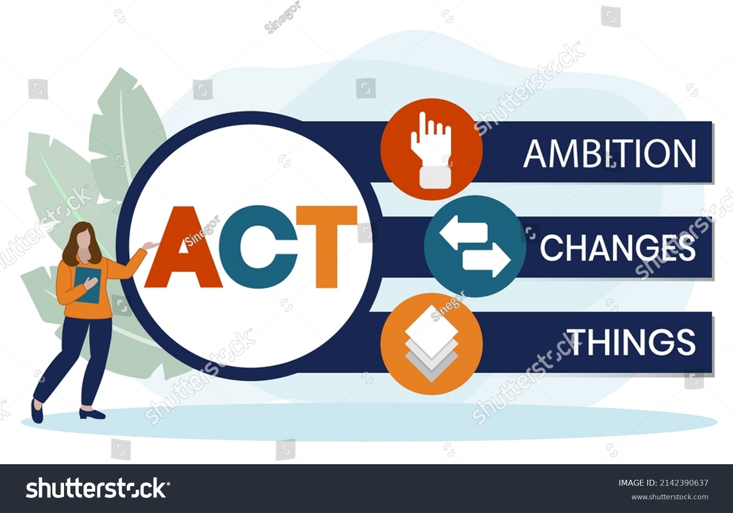 ACT - Action Changes Things acronym, business - Royalty Free Stock ...