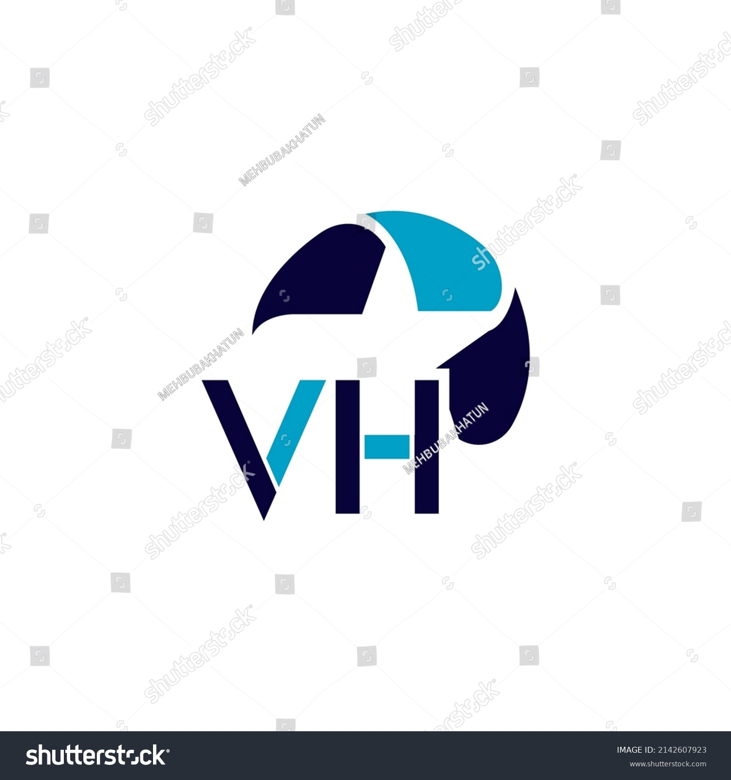 VH logo design. VH Professional letter logo - Royalty Free Stock Vector ...