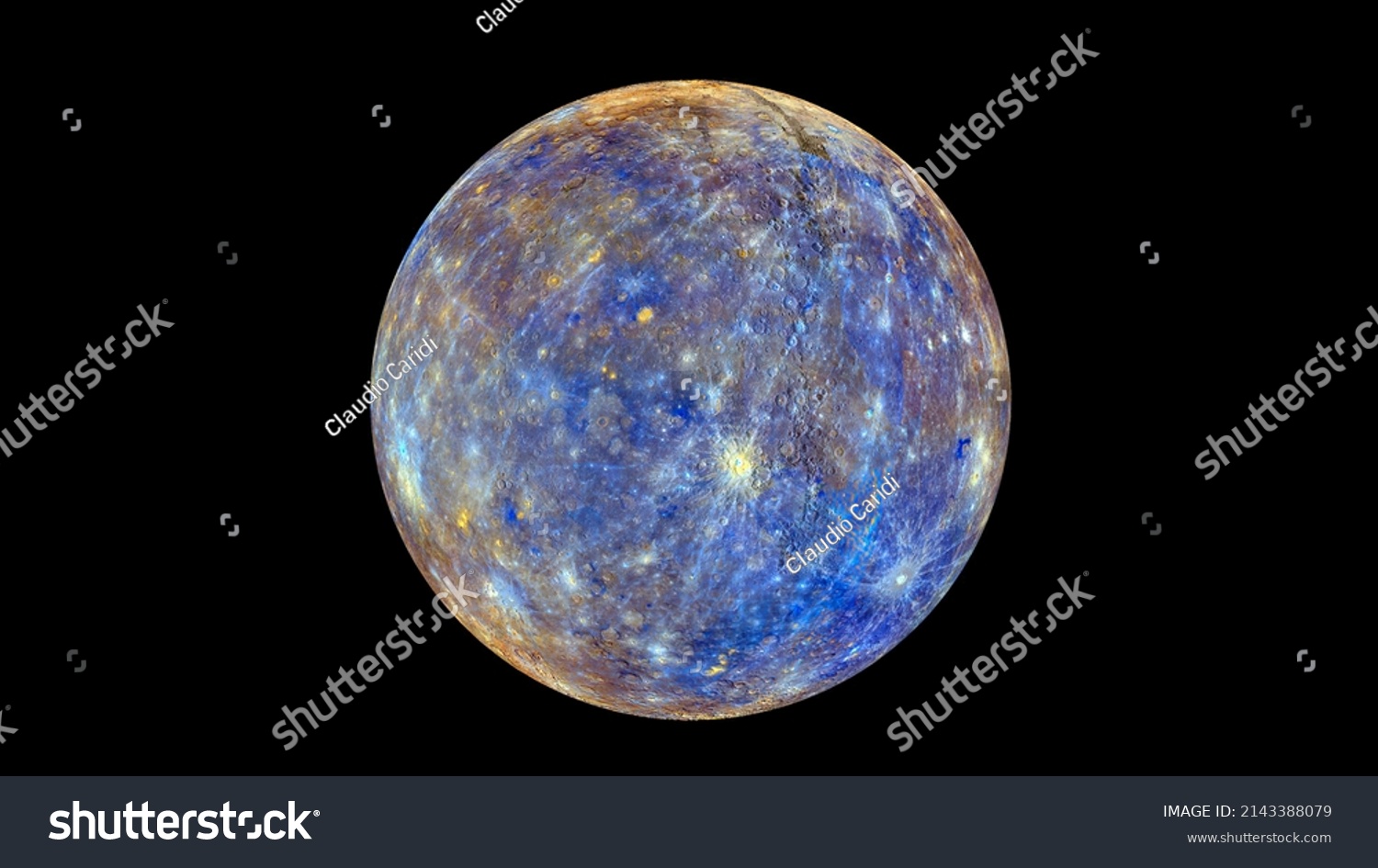 The Planet Mercury. Elements of this image were furnished by NASA. #2143388079