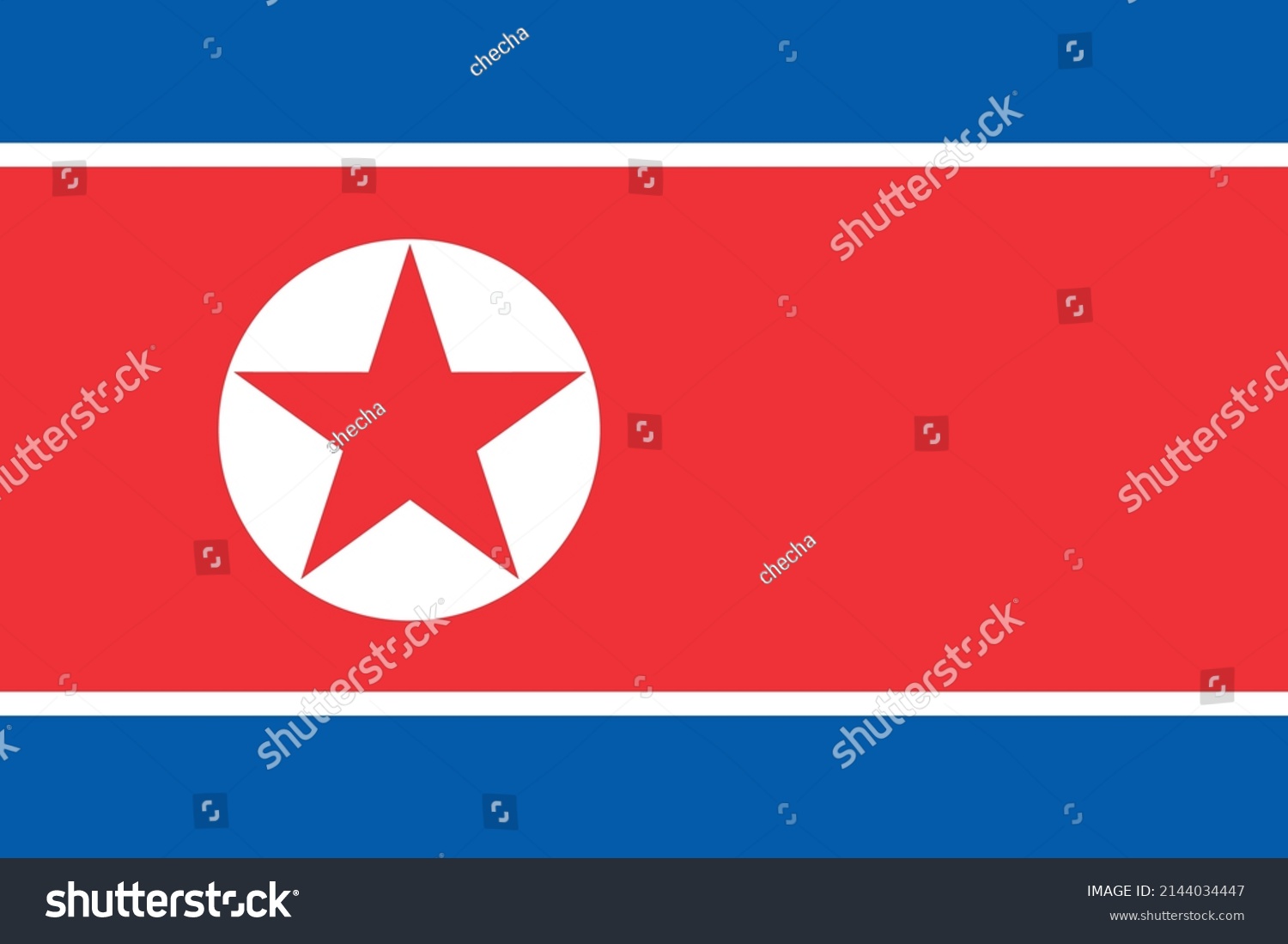 Flag Of The Dprk North Korea The Korean Flag Royalty Free Stock