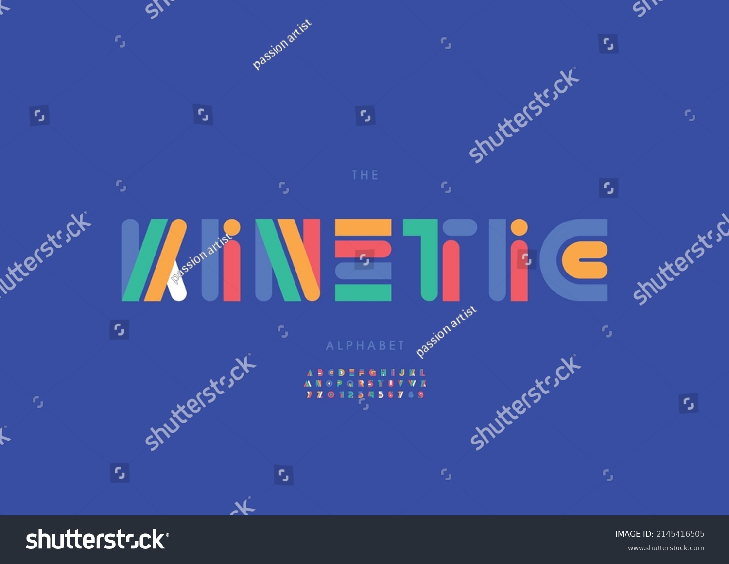 Vector of stylized kinetic alphabet and font - Royalty Free Stock ...