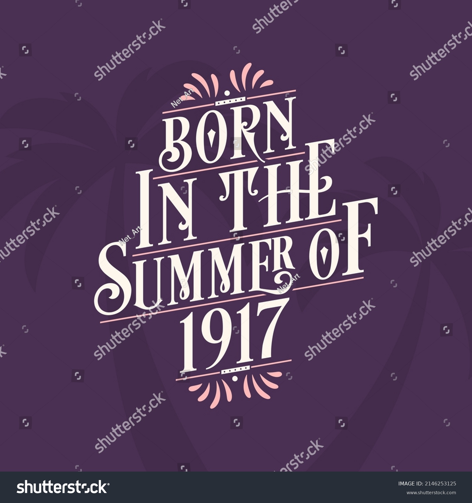 Born in the summer of 2025, Calligraphic Royalty Free Stock Vector