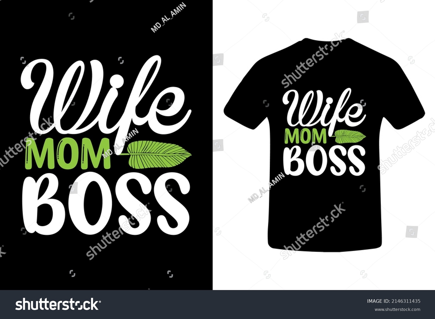 Wife Mom Boss Wife Mom Boss Mama Wife Tees Royalty Free Stock