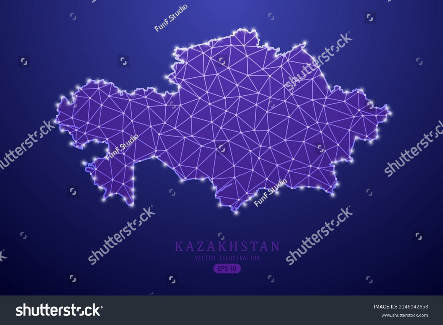 Kazakhstan Map World Map International Vector Royalty Free Stock   Avopix 2146942653 