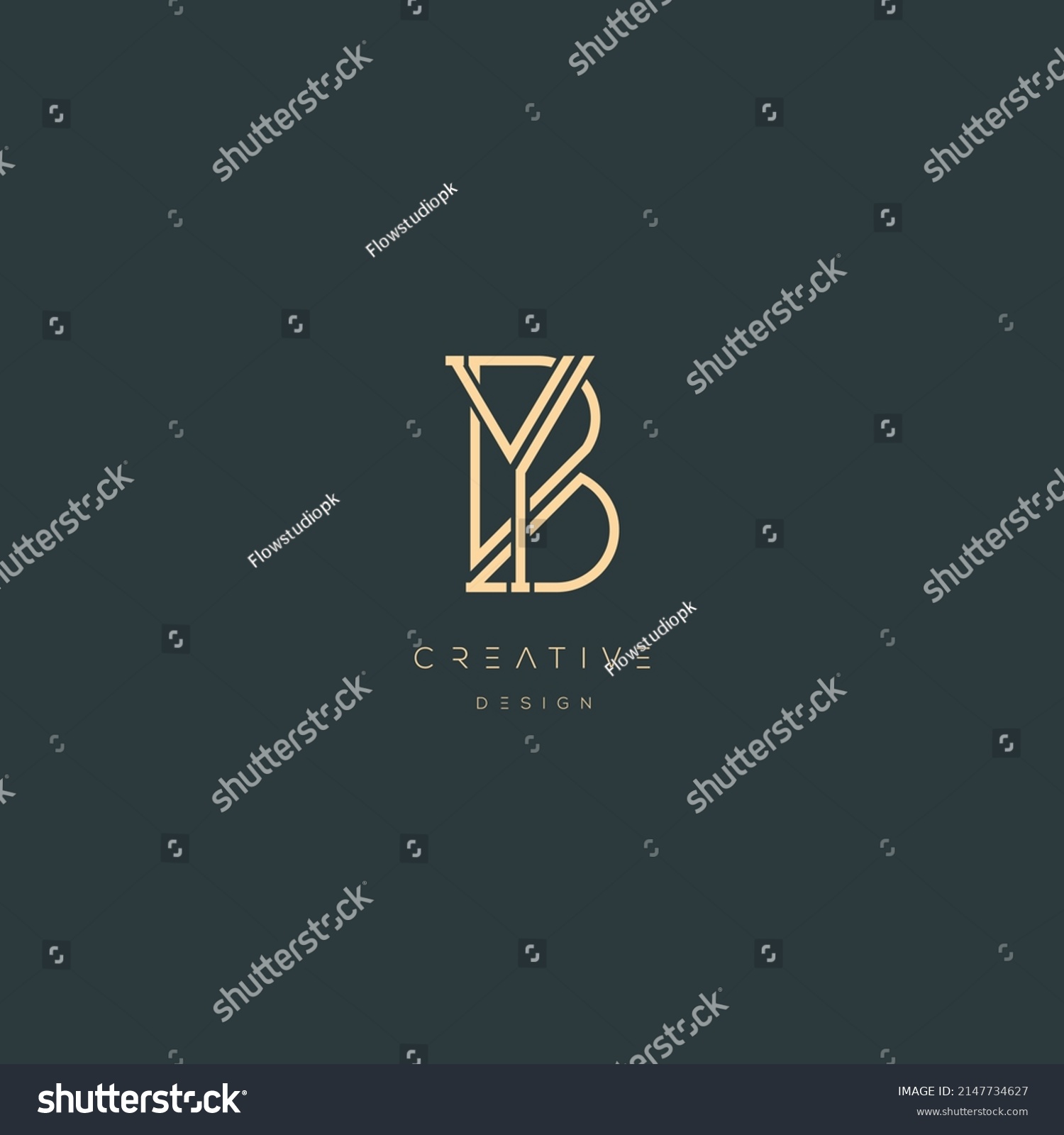 Letter Yb Logo Alphabet Monogram Initial Based Royalty Free Stock