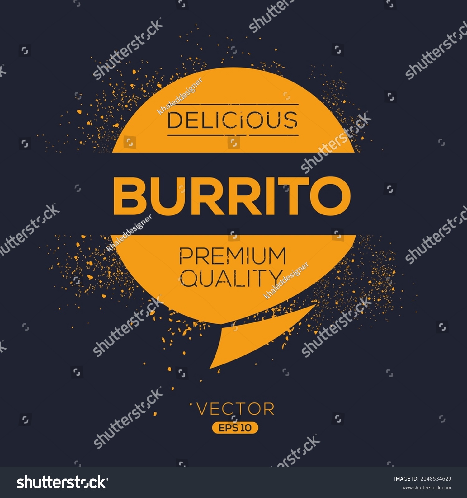 Creative (Burrito) Logo, Burrito Sticker, Vector - Royalty Free Stock ...