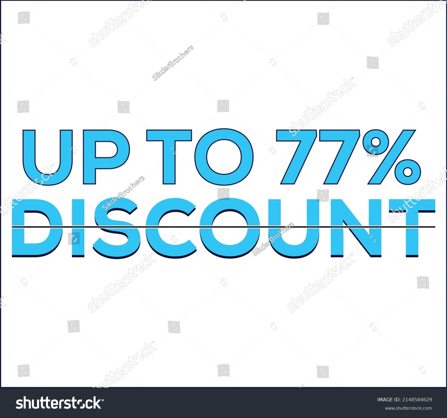 Up to percentage off Sale. Discount offer price sign. Special offer symbol. Discount tag badge Vector Illustration. Perfect design for shop and sale banners #2148584629