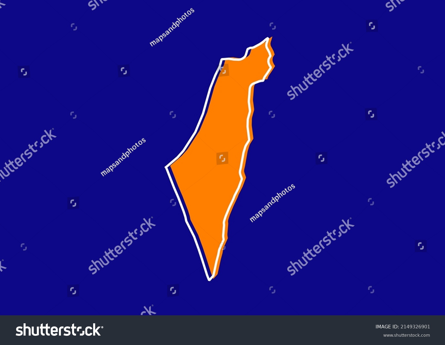 Outline map of Israel, stylized concept map of - Royalty Free Stock ...