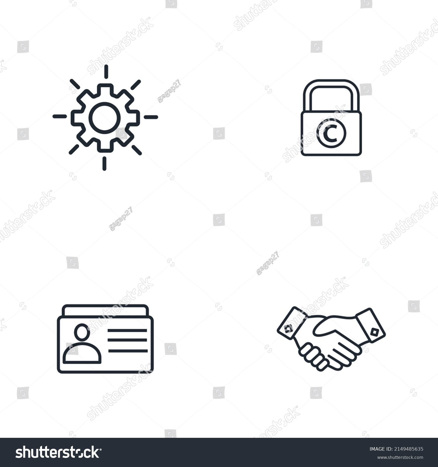 Intangible Icons Set Intangible Pack Symbol Royalty Free Stock Vector 2149485635 8184