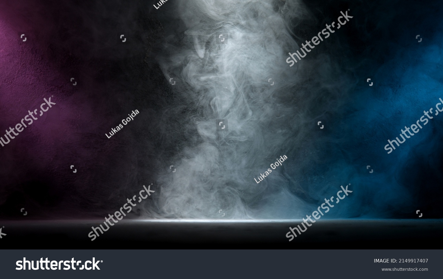 Neon atmospheric smoke, abstract background, close-up. #2149917407