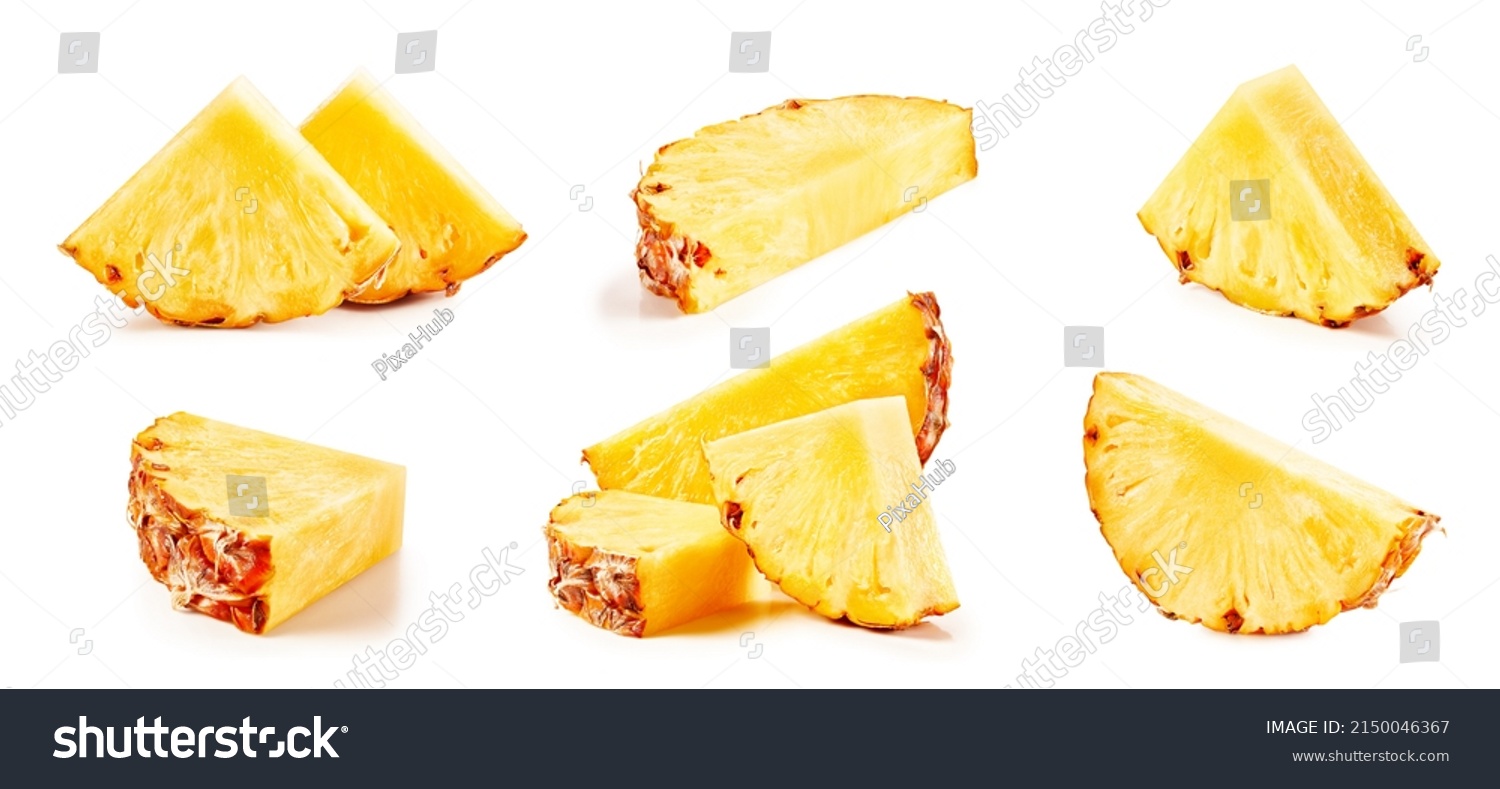Pineapple fruit. Fresh organic pineapple isolated on white background. Pineapple with clipping path #2150046367