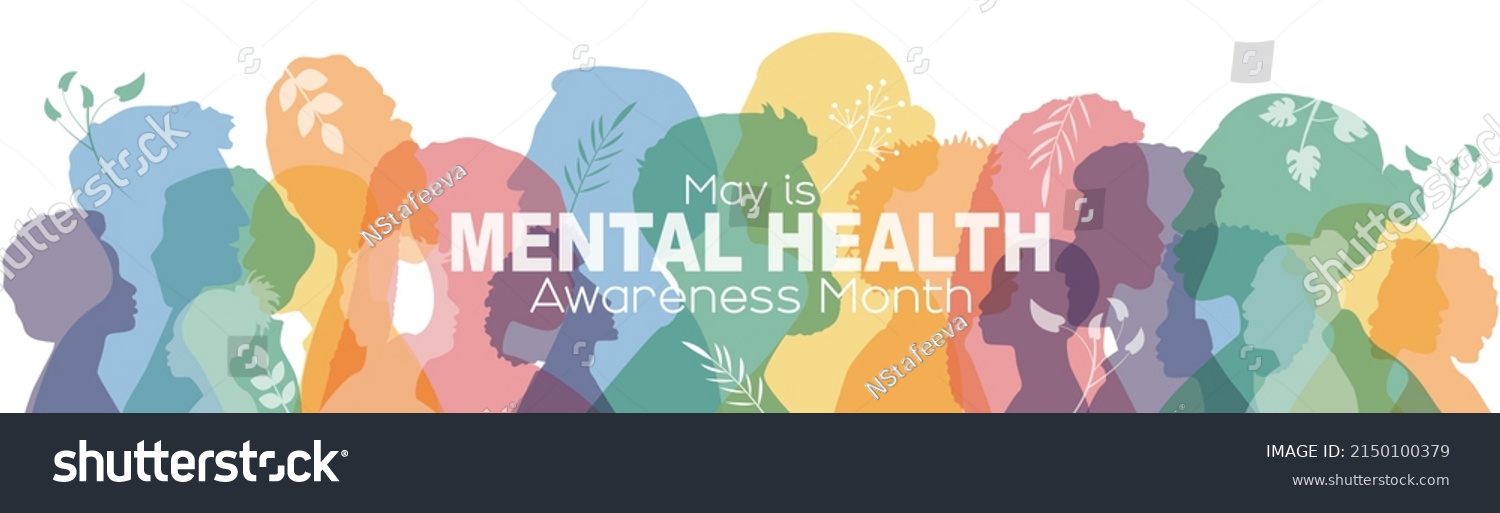 May is Mental Health Awareness Month banner. #2150100379