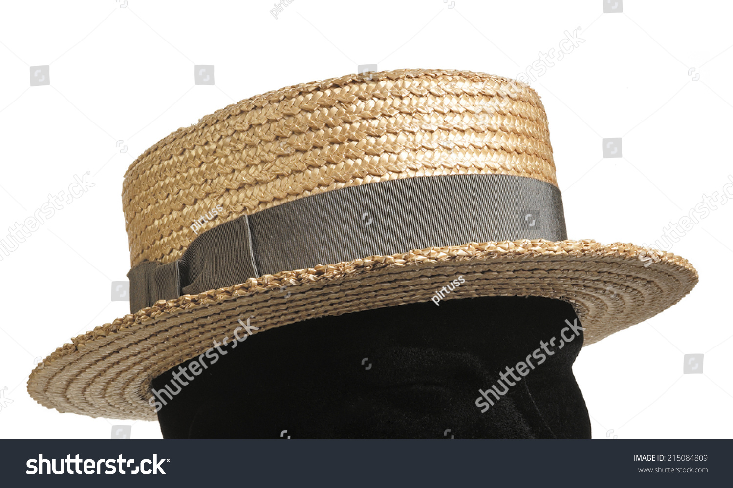 Straw Boater Hat  #215084809