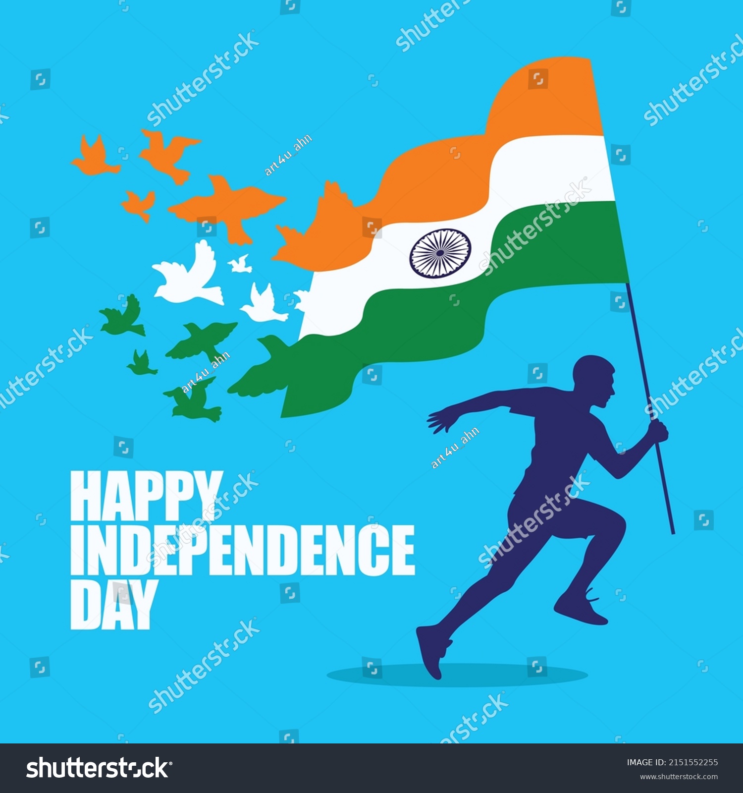 Happy independence day. men holding the Indian - Royalty Free Stock ...