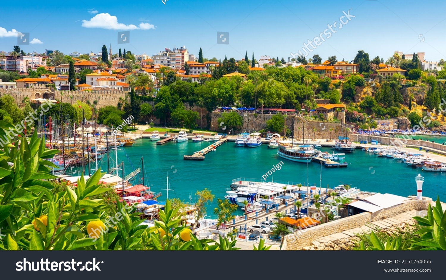 Harbor in the old city of Antalya Kaleici Old Town. Antalya, Turkey #2151764055