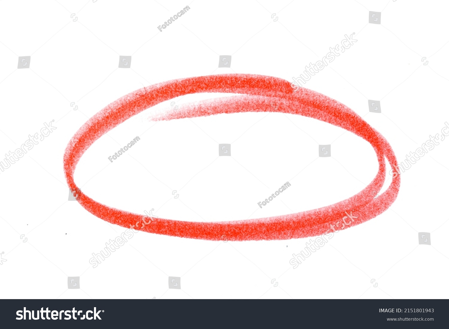 red highlighter circle on white background #2151801943