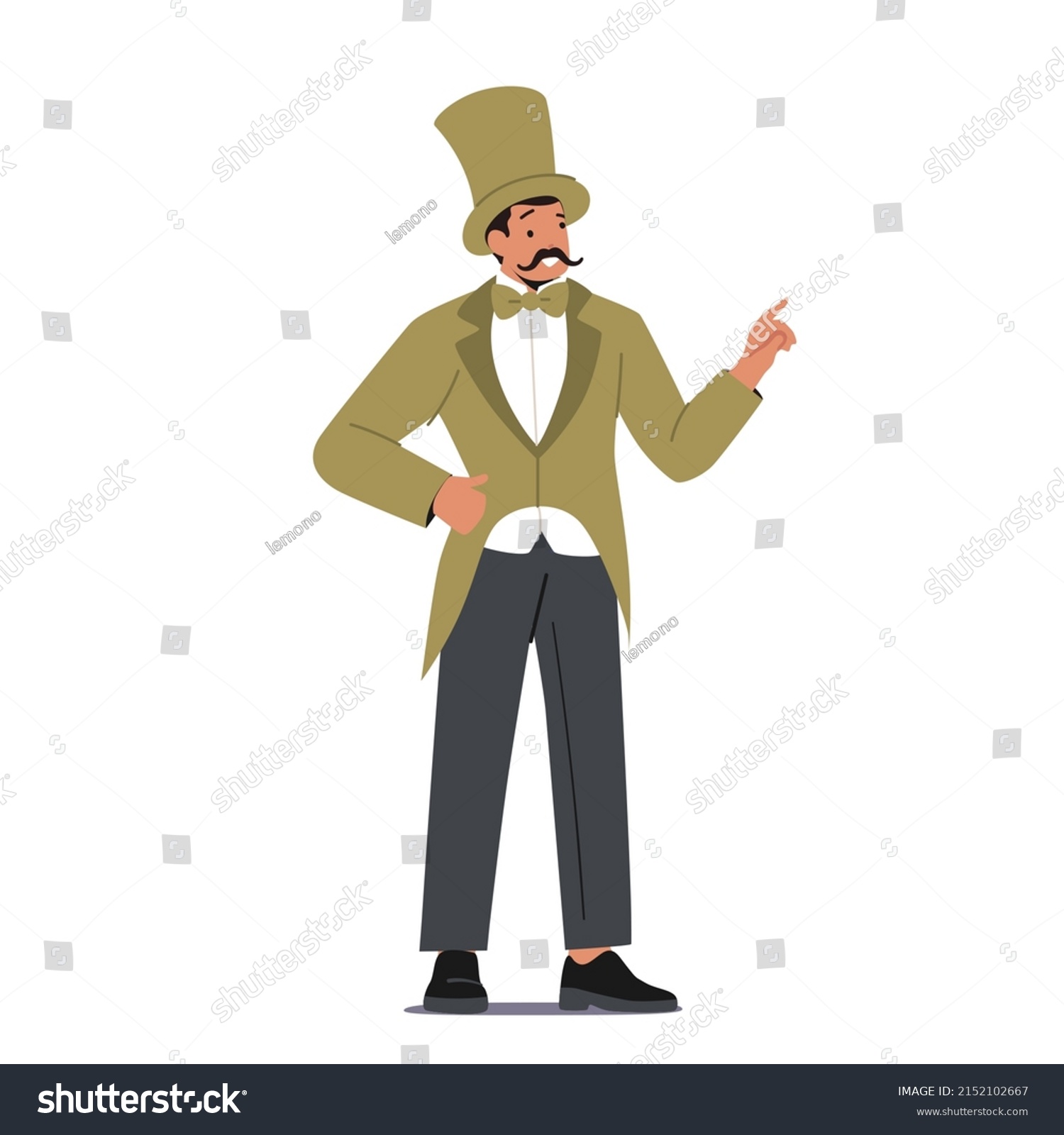 Circus Performer, Ringmaster Character in Top - Royalty Free Stock ...